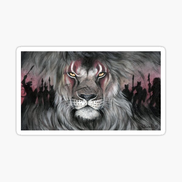 Warband - Löwe mit Gesichtsbemalung Sticker