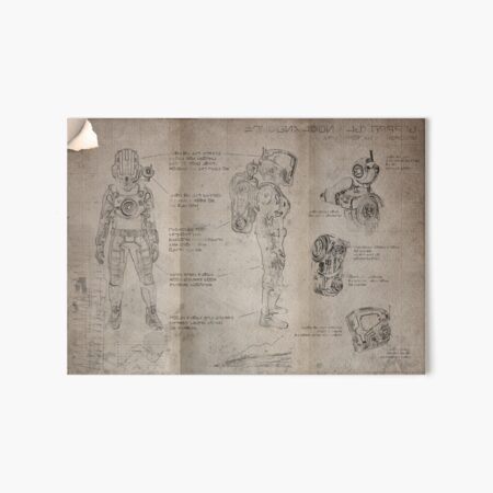 No Man's Sky Traveller Blueprint Art Board Print