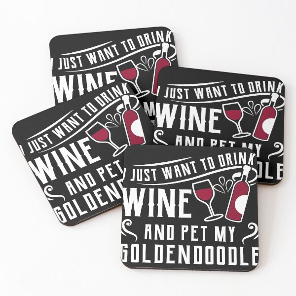 Item preview, Goldendoodle, Wine and Chill Tee Fun product for Dog Lover designed and sold by Lisbob.