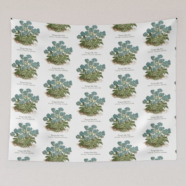 Item preview, Forget Me Not (Myosotis) Flower Botanic Vintage Illustration designed and sold by harnas-design.