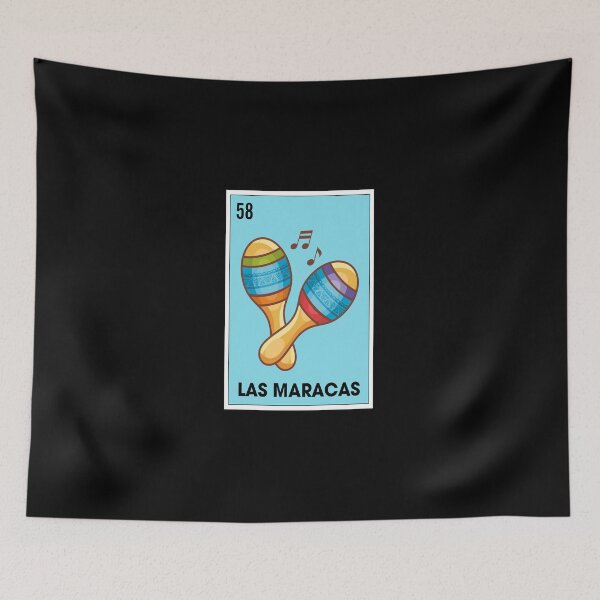 Item preview, Las Maracas The Maracas's Loteria Mexican Bingo Card designed and sold by OliveiraCV376ZY.