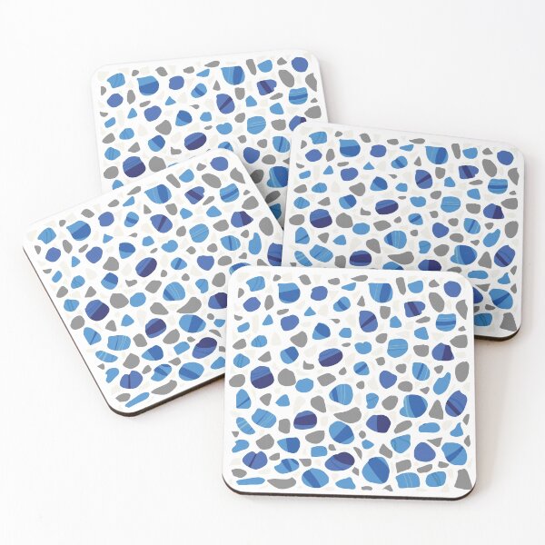 Item preview, Abstract Graphic Fresh Blue Mineral Stones Art image GC-119-3 designed and sold by GraphicCharms.