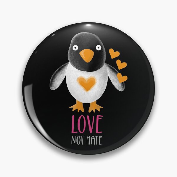Item preview, Love Not Hate Penguin designed and sold by VicEllisArt.