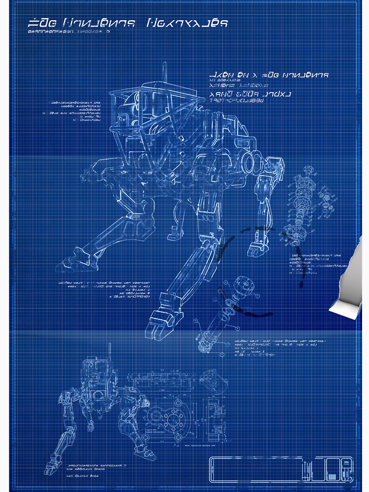 "No Man's Sky Sentinel Blueprint Version 2" Tshirt by MartyMerrick