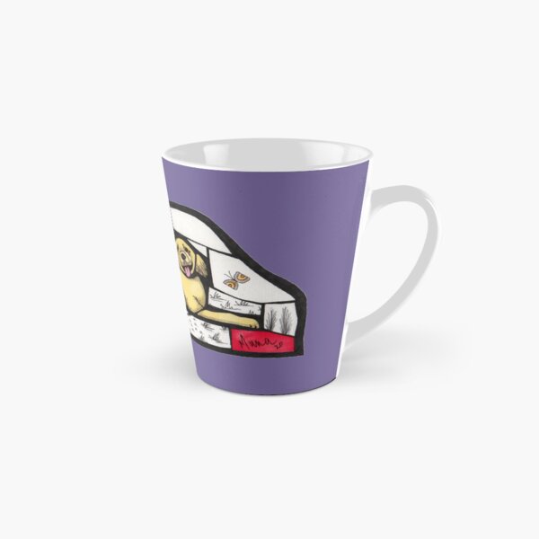 Golden Retriever mosaic style illustration Tall Mug
