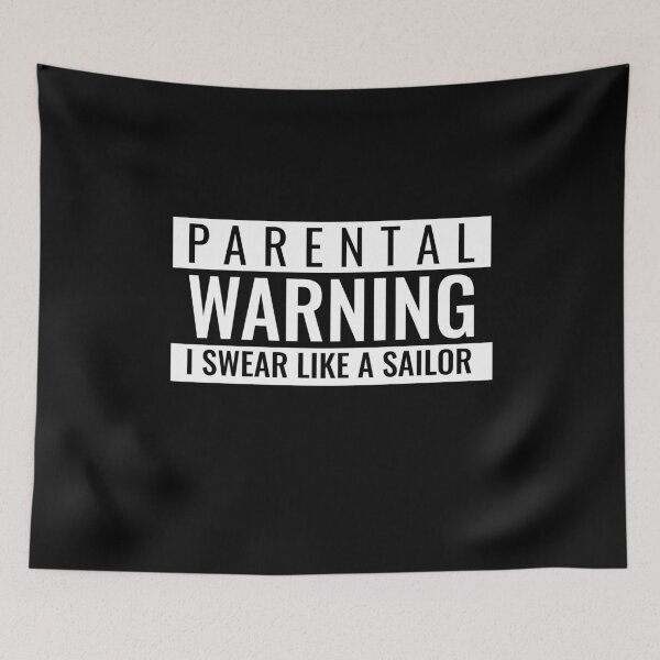 Item preview, Parental Warning I Swear Like a Sailor / Funny Tee Design designed and sold by RedBoyShop.