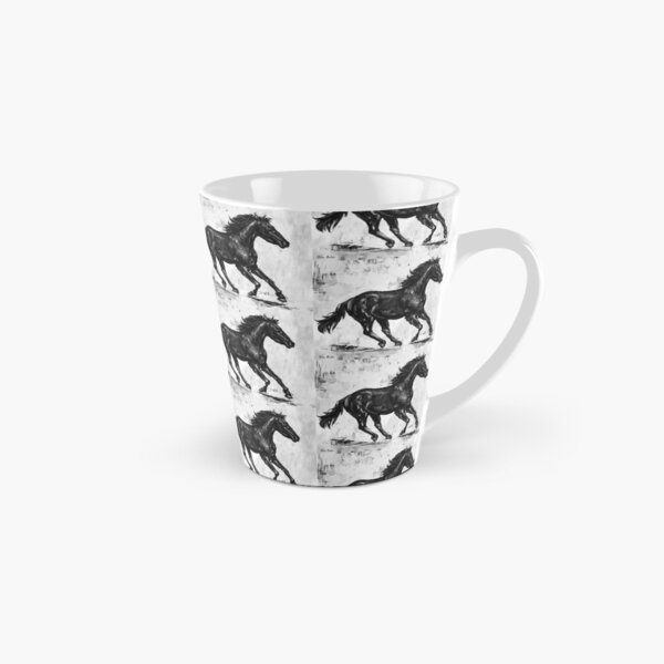 Aperçu de l'œuvre Peinture d'un magnifique cheval Mustang noir en cours d'exécution créée et vendue par ibadishi.