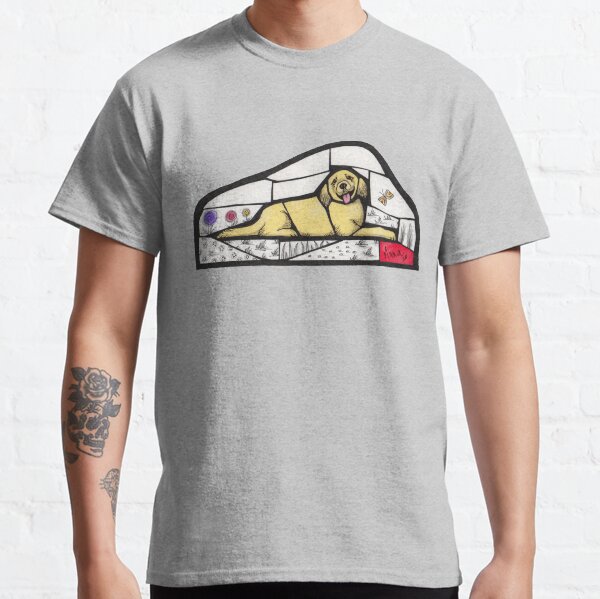 Golden Retriever mosaic style illustration Classic T-Shirt