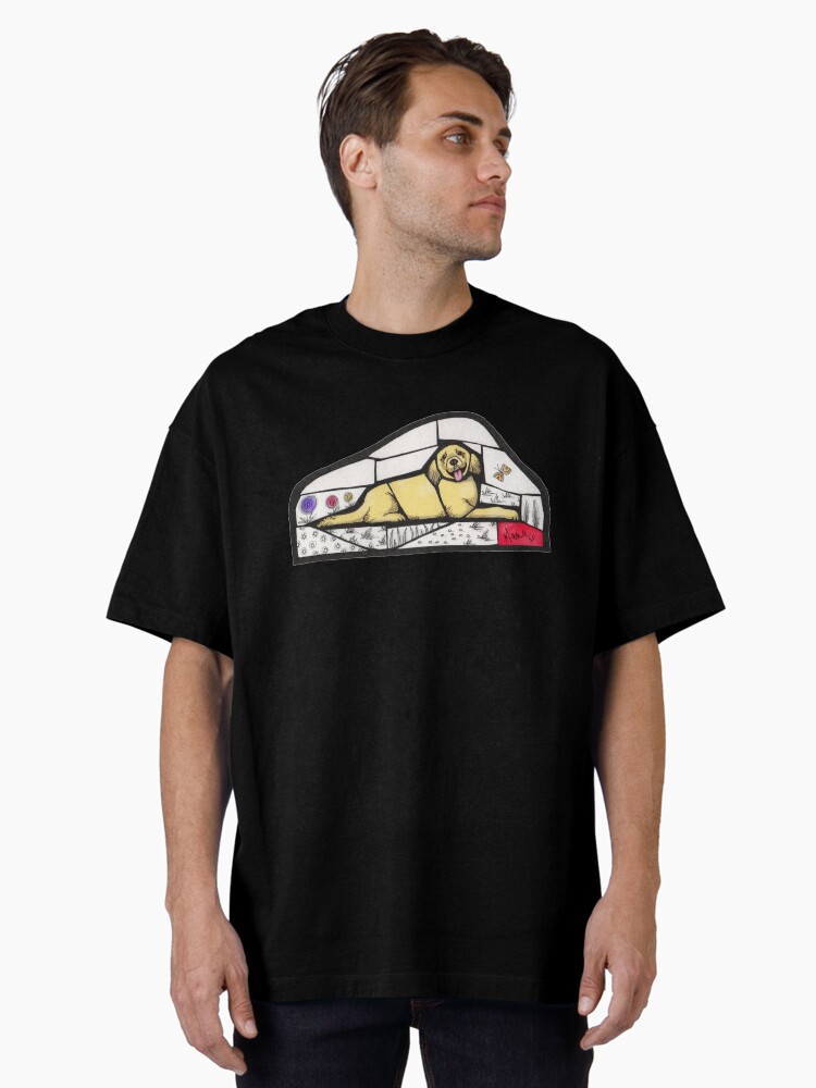 Thumbnail 1 of 7, Oversized T-Shirt, Golden Retriever mosaic style illustration designed and sold by MunaZuberi.