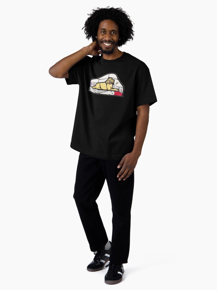 Thumbnail 4 of 7, Oversized T-Shirt, Golden Retriever mosaic style illustration designed and sold by MunaZuberi.