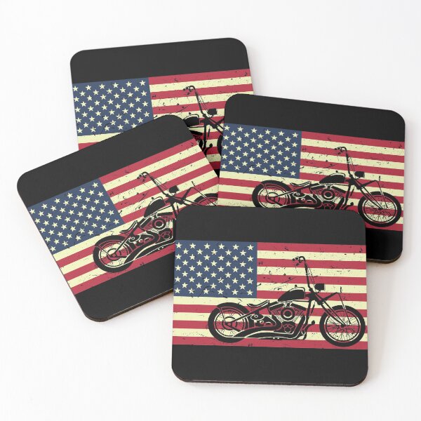 Item preview, USA Flag Vintage Motorcycle Gift Design For Bikers graphic designed and sold by Lisbob.