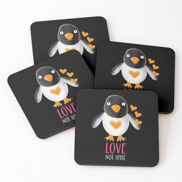 Item preview, Love Not Hate Penguin designed and sold by VicEllisArt.