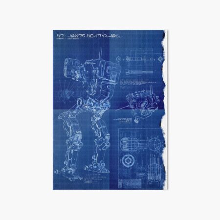 No Man's Sky Sentinel Blueprint - Version 3 Art Board Print