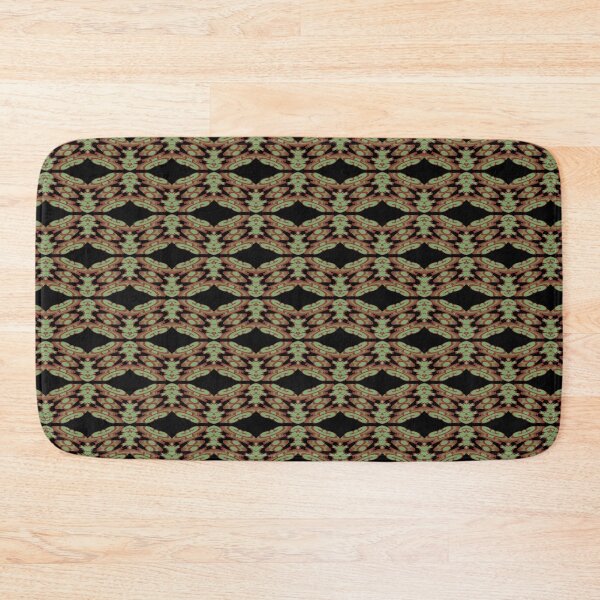 Item preview, Red, Green on Black Tessellation. Geometrical. Repeating. Pattern  designed and sold by shirtdan.