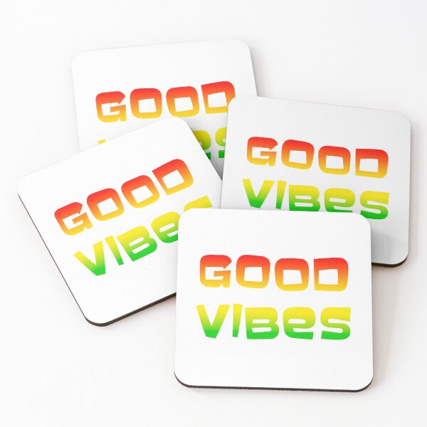 Item preview, Good vibes reggae rasta colours on white designed and sold by Stageystuff.