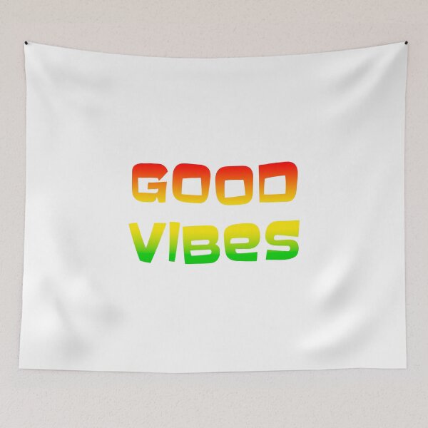Item preview, Good vibes reggae rasta colours on white designed and sold by Stageystuff.