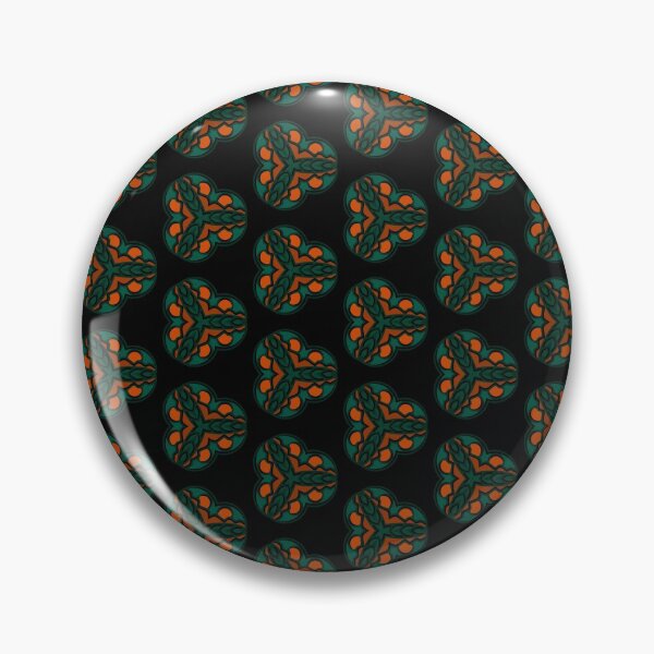 Item preview, Green Orange on Black Tessellation. Geometrical. Repeating. Pattern  designed and sold by shirtdan.