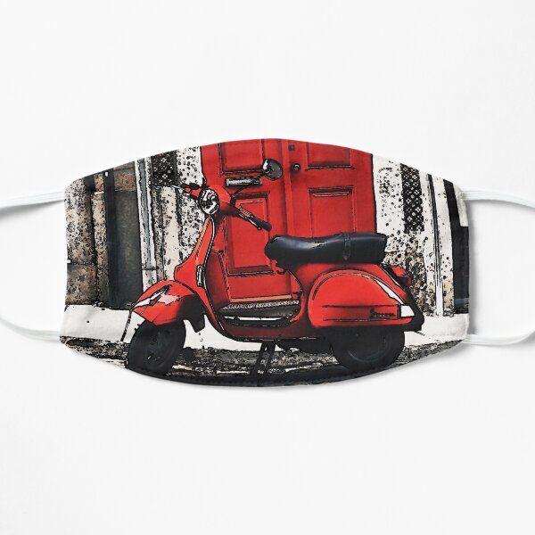 vintage styl red Vespa Flat Mask