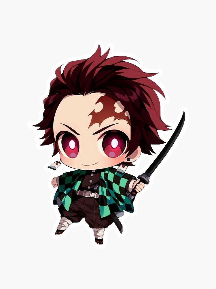 "Kawaii Chibi Tanjiro" Sticker by RamenAdo | Redbubble