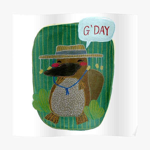 G'day Platypus Poster