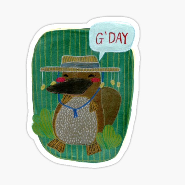 G'day Platypus Sticker