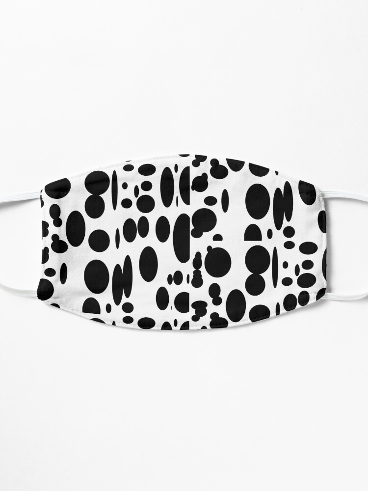 Alternate view of Black and white abstract cow pattern Mask