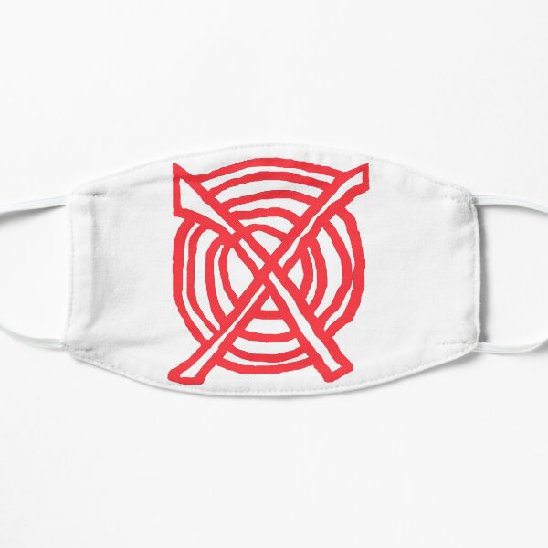 x marks the spot red Flat Mask