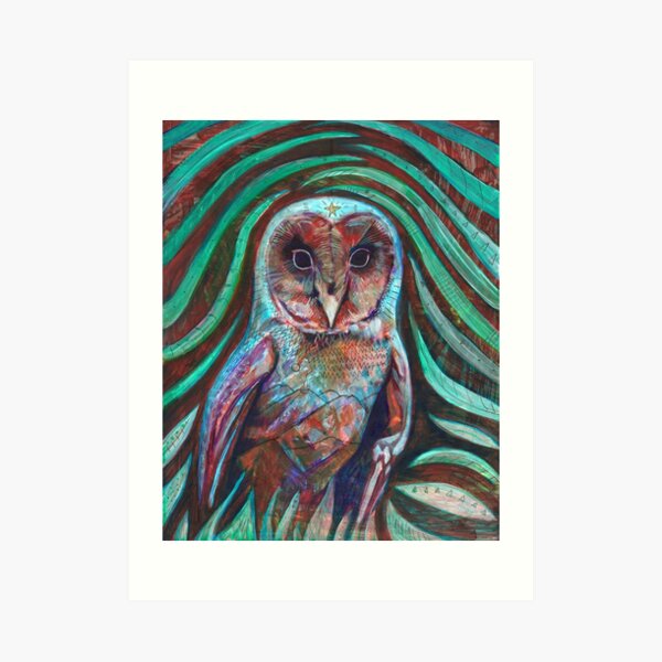 Owl Heart Art Print