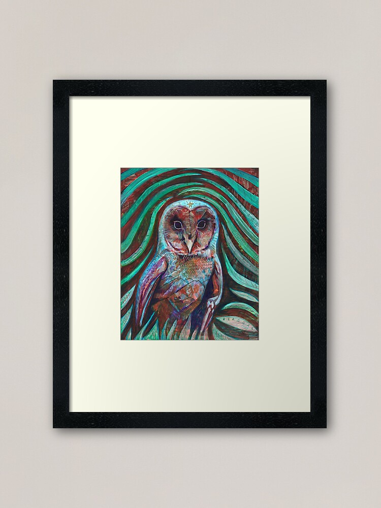 Alternate view of Owl Heart Framed Art Print