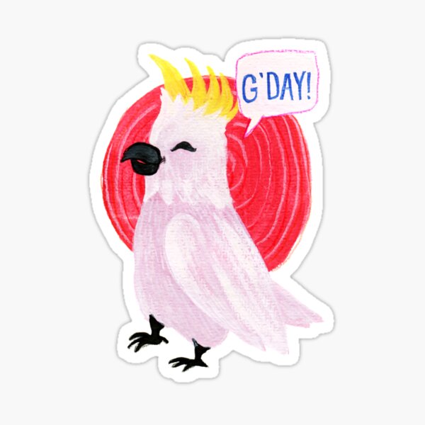 G'day Cockatoo Sticker