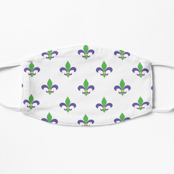 Copy of Fleur-de-lis pattern on a white background. Flat Mask