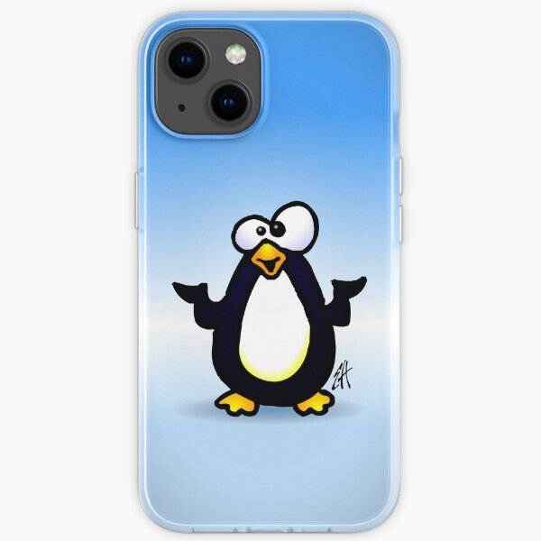 Pondering Penguin iPhone Soft Case