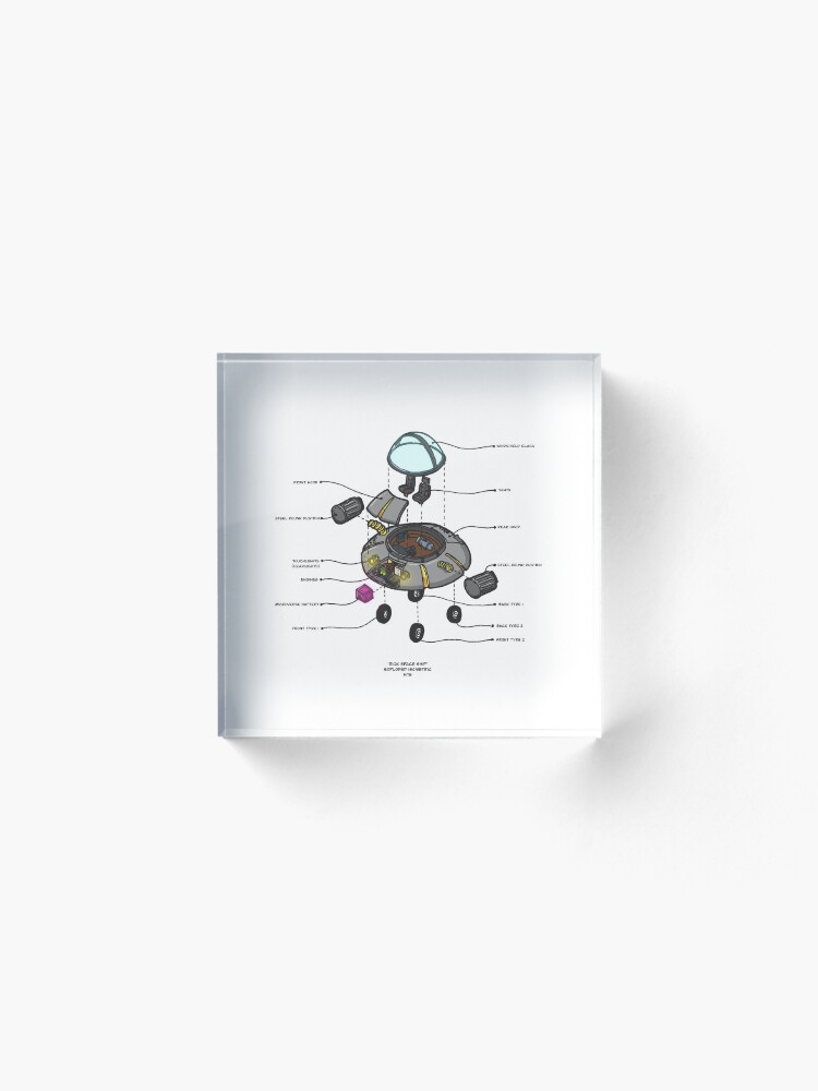 Alternate view of RICK SPACESHIP Acrylic Block