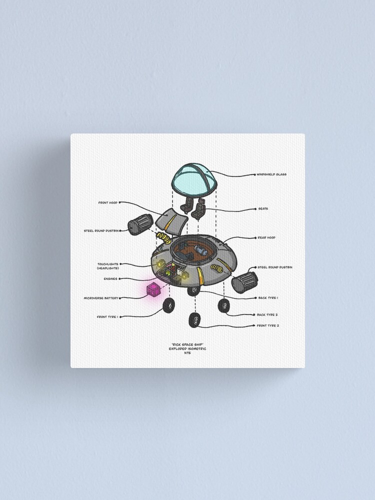 Alternate view of RICK SPACESHIP Canvas Print