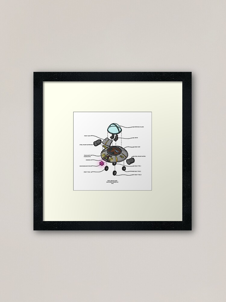 Alternate view of RICK SPACESHIP Framed Art Print