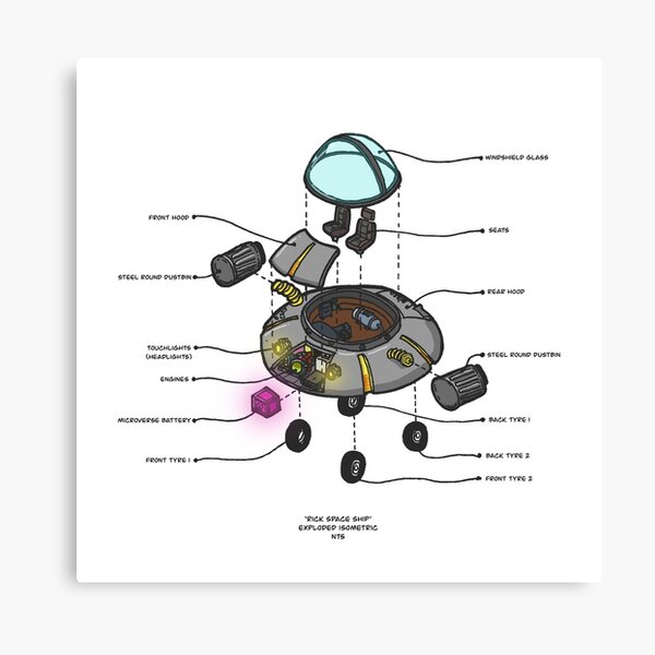 RICK SPACESHIP Canvas Print
