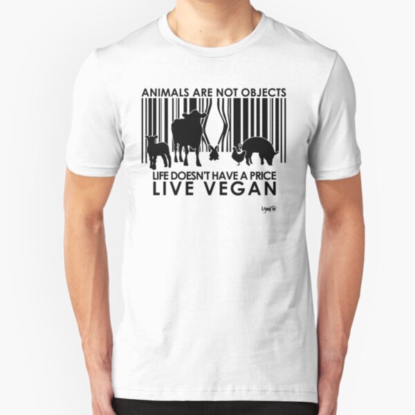 VeganChic ~ Animals Are Not Objects Slim Fit T-Shirt