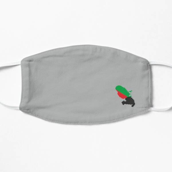Masque Martinique en rouge vert et noir Masque sans plis