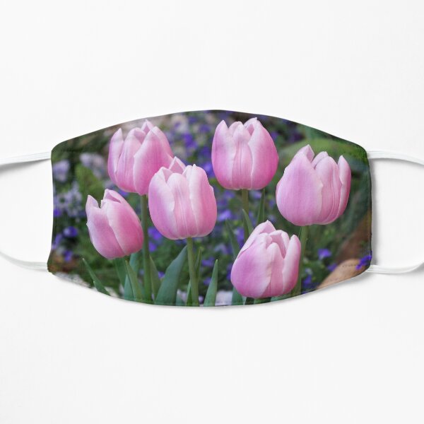 Spring gathering of tulips Mask