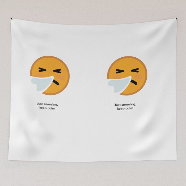 Item preview, Emoticon of the COVID-19 Symptom- Sneezing. designed and sold by Pelumii.