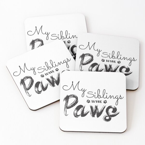Item preview, My siblings have paws (Black) designed and sold by Thoughtscrawl.