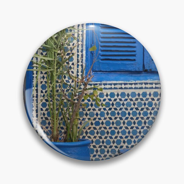 Item preview, Blue flowerpot and mosaics, Morocco designed and sold by Petr Svarc.