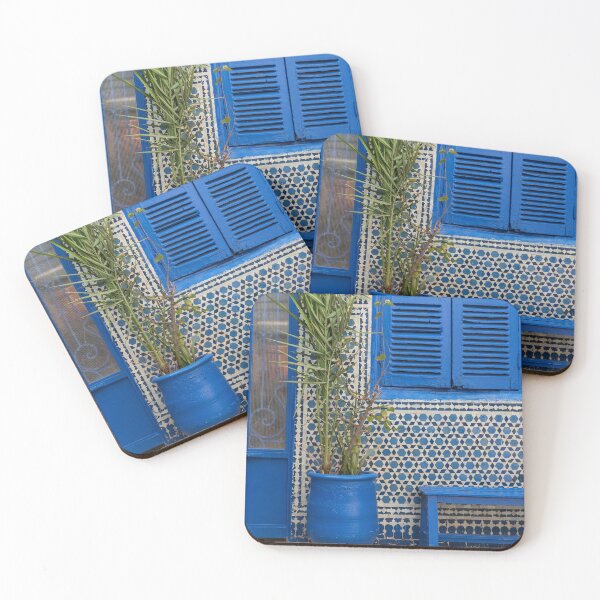 Item preview, Blue flowerpot and mosaics, Morocco designed and sold by Petr Svarc.