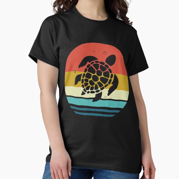 Item preview, Turtle - Vintage Retro Ocean Sea Turtle  - Ocean Sea Turtle Gift designed and sold by HappyTees Lab.