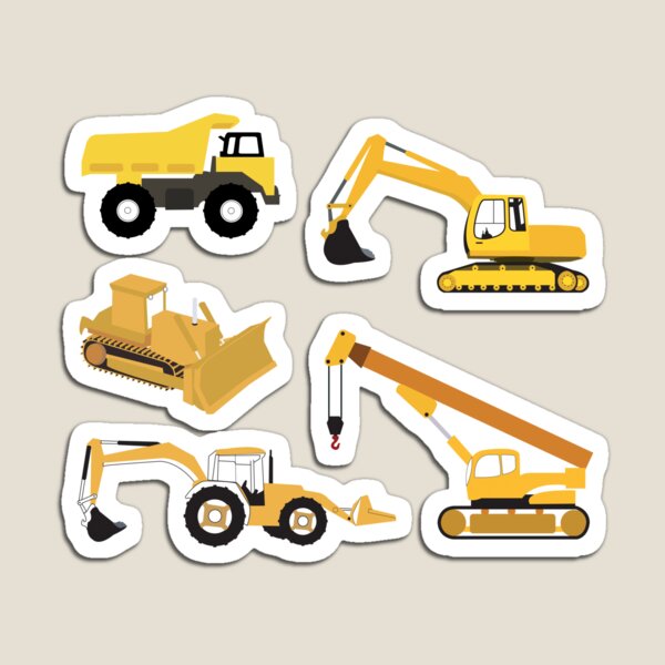 Item preview, Construction Trucks - Excavator, Crane, Bulldozer and Backhoe designed and sold by idovedesign.