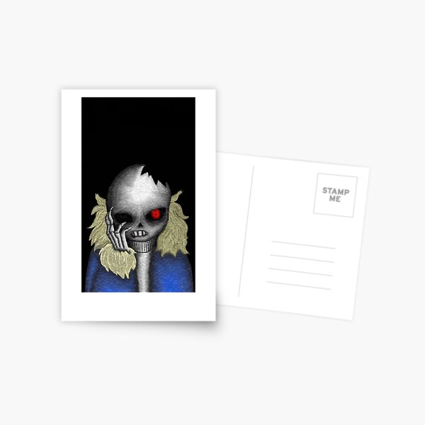 Horror Sans Bitty Postcard for Sale by MoonRushers