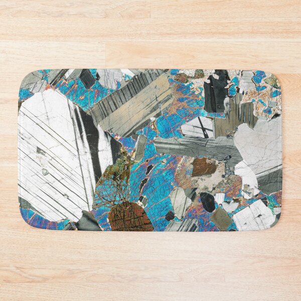Item preview, Gabbro from Huntly, Scotland rock thin section microscope photo - Scottish geology gift designed and sold by SciArtImages.