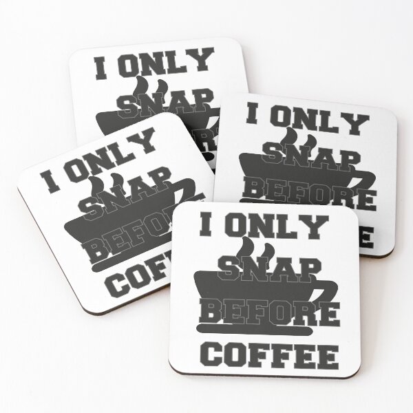 Item preview, I only snap before coffee : Funny Shirts For Boys&Girls designed and sold by SalaheddineB.