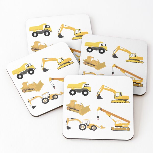 Item preview, Construction Trucks - Excavator, Crane, Bulldozer and Backhoe designed and sold by idovedesign.