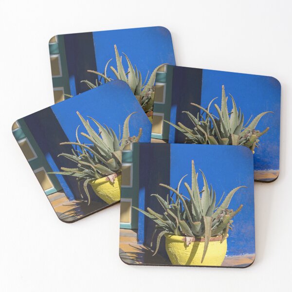 Item preview, Yellow flower-pot and blue wall, Morocco designed and sold by Petr Svarc.